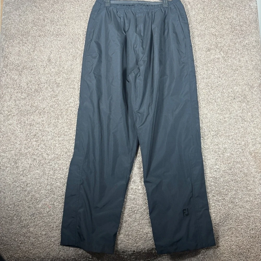 FootJoy DryJoys Mens Large Black Waterproof Golf Rain Pants Elastic Waist